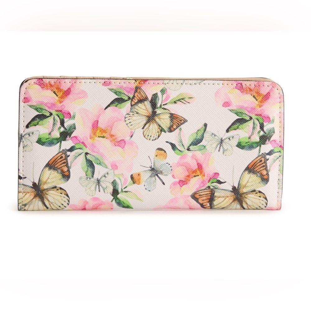 New Beautiful Butterfly Staves RFID-Blocking Slim Wallet